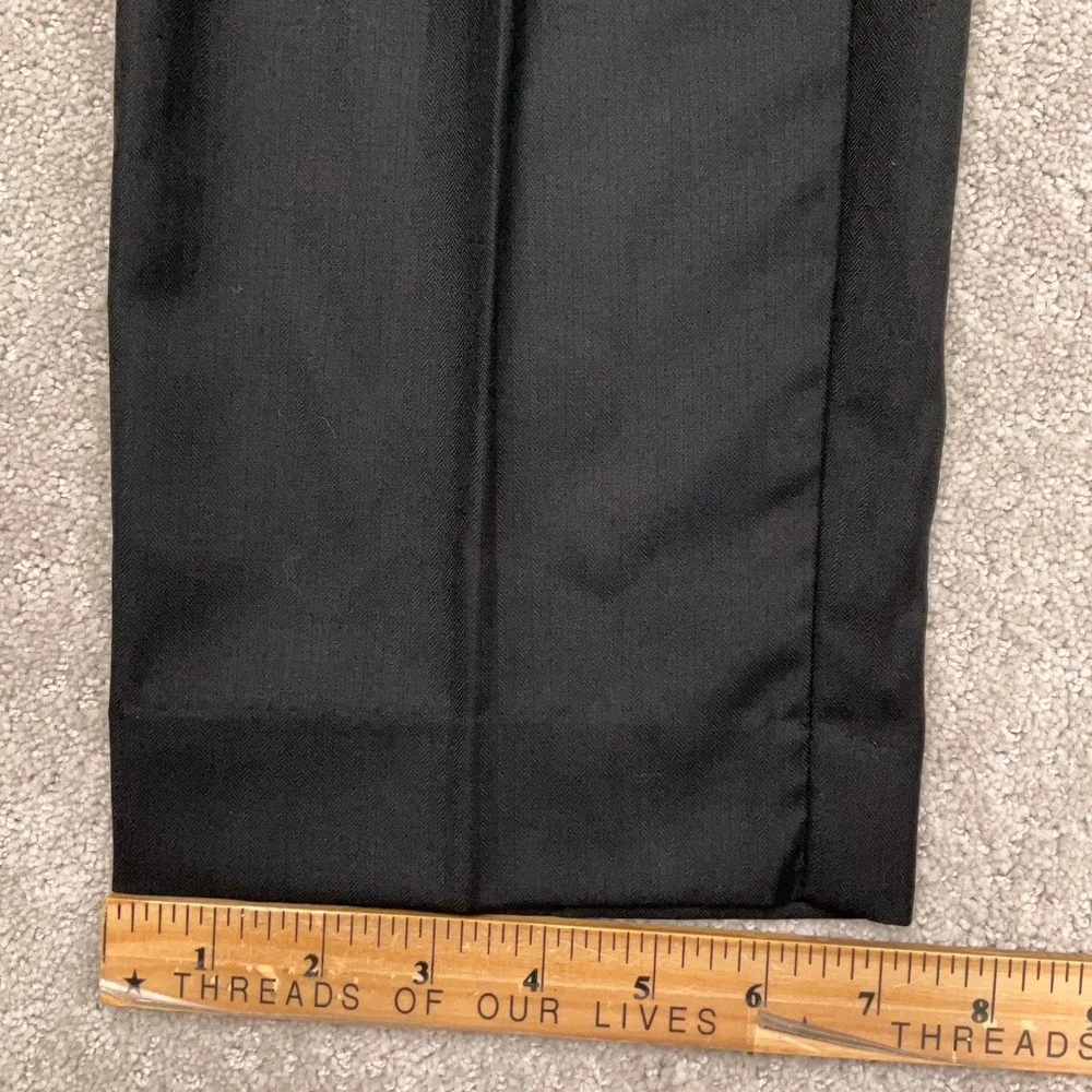 Jos A Bank Suit Mens 42R 36W Black Signature Gold Neutral Executive Tailor Wool
